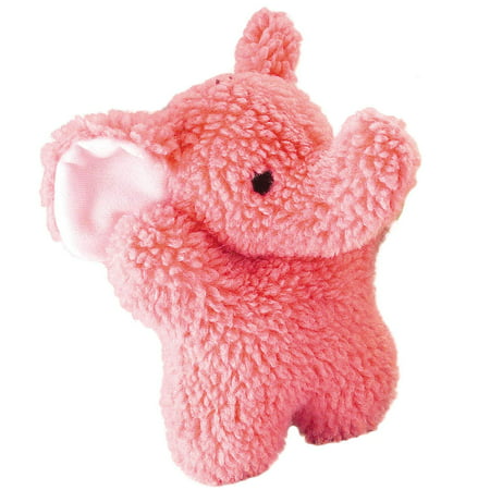 Cuddly Berber Baby Elephant Dog Toys, Pink, Made of soft, nubby berber fleece with expressive faces and fuzzy little ears By