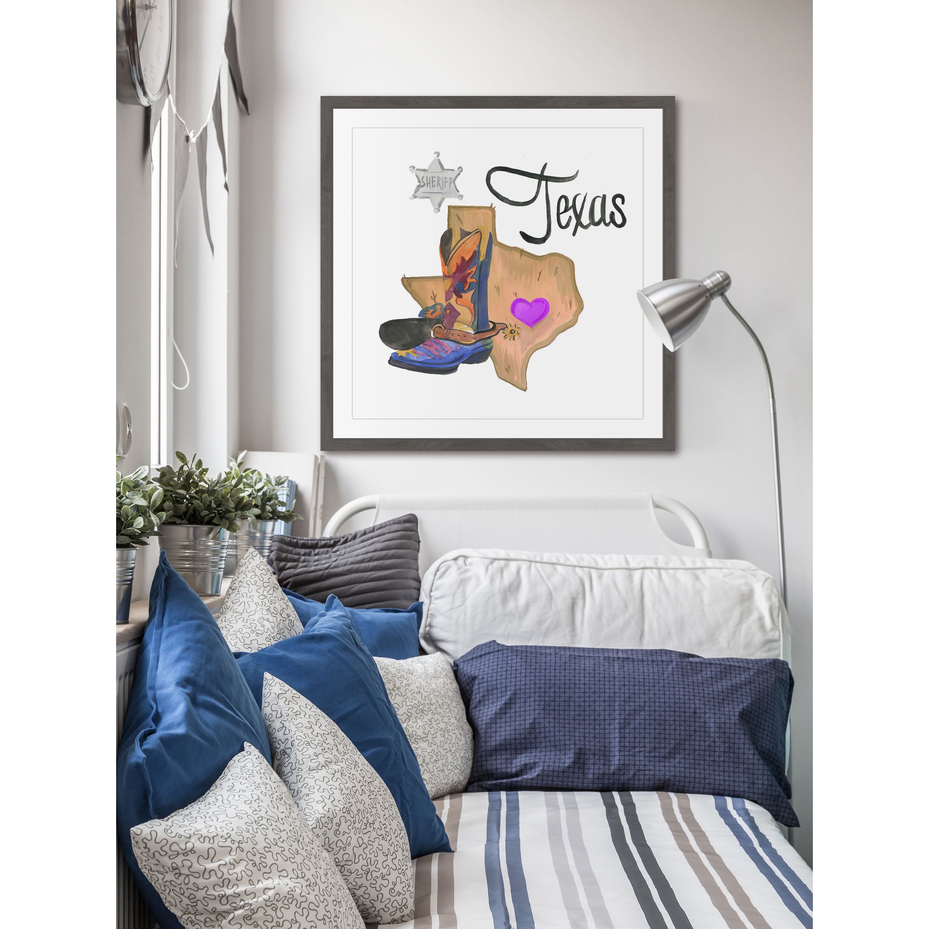 "Sheriff Is Home" Framed Painting Print