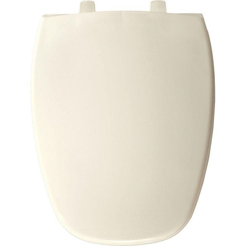 Bemis Elongated Plastic Toilet Seat in Biscuit fits Eljer Emblem with