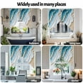 thumbnail image 6 of Abstract Waves Swag Valances for Windows 2 Pack Gold Beach Blue Ocean Oil Painting Style Swag Kitchen Curtains 36 Inches Long Rod Pocket Short Window Treatment for Kitchen Bathroom 28"x36", 6 of 8