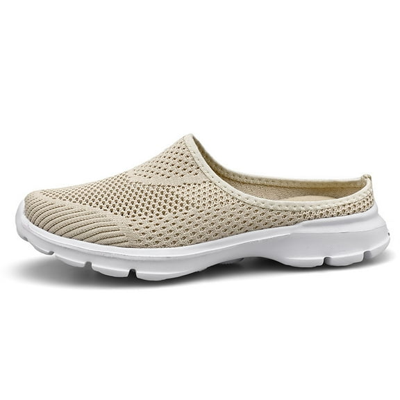 Womens Breathable Mesh Walking Sneakers Open Back Anti Slip Shoes