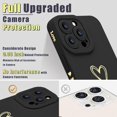 thumbnail image 3 of Compatible with iPhone 13 Pro Max Case 6.7 inch for Women Girls, Cute Luxury Heart [Soft Anti-Scratch Full Camera Lens Protective Cover] Silicone Girly Phone Case for iPhone 13 Pro Max-Black, 3 of 12