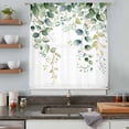 thumbnail image 5 of Sage Green Eucalyptus Sheer Curtains 96 Inches Long, Pastoral Watercolor Leaf Fruit Light Filering Curtains, Privacy Drapes Simi Floor to Veiling Curtain for Living Room Bedroom Window Treatment, 5 of 9