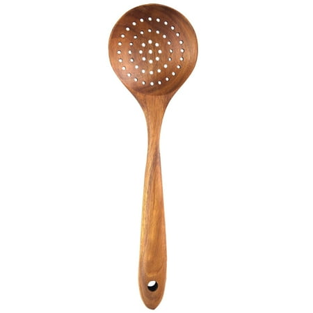 

Wooden Skimmer Spoon Kitchen Serving Ladle Spoon Soup Strainer Filter Spoon Kitchen Colander for Kitchen Cooking Frying 26. 5x8CM