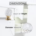 thumbnail image 4 of Uxcell 0.79"x1.18" Wardrobe Dresser Door Knobs Pull Handle Crystal Gold Color 10pcs, 4 of 7
