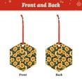 thumbnail image 2 of Naloa Vintage Black Plaid Sunflower Acrylic Santa Tree Decorations Christmas Hanging Pendant for Christmas Winter New Year Party Hanging Decorations-Hexagon, 2 of 7
