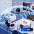 thumbnail image 2 of Barra de Sonido de 110 W para TV, 2.1 Canales con Subwoofer, Conexión HDMI/Bluetooth 5.3/Auxiliar/Óptica, Altavoces con Cable e Inalámbricos con Retroiluminación Colorida, BT109, 2 of 9