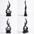 thumbnail image 6 of Unbranded Modern Flame Resin Sculpture Art Deco Style - Black Decor Statue - 1 Piece, 30 cm, 6 of 8