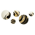thumbnail image 2 of Designart "Gold And Black Wave III" Modern Geometric Metal Wall Art Set of 5 Piece, 2 of 5
