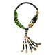 thumbnail image 1 of Collar Mazo Zarabanda Moto Espiritual Verde Caracoles, 1 of 5