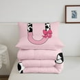 thumbnail image 5 of Erosebridal Initial Monogrammed Bedding Twin Comforter Set,Bowknot Cow Print Down Comforter,Microfiber Reversible Bedding Sets Twin with Comforter,Kawaii Room Decorative,3pcs, 5 of 8