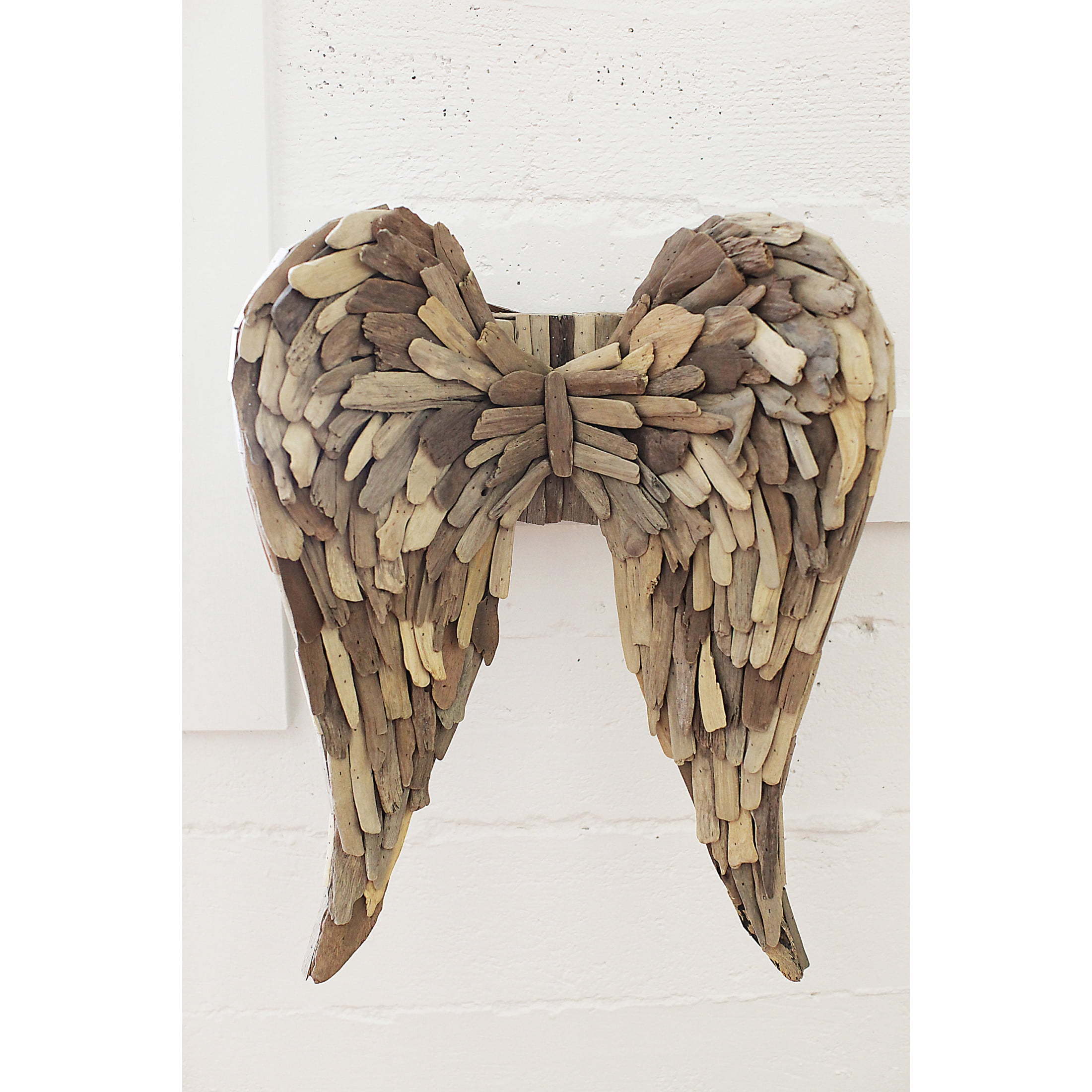 Creative Co-Op Driftwood Angel Wings Wall Decor, Brown