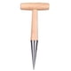 thumbnail image 1 of Dibber de mano con mango de madera, cabeza de acero inoxidable recubierta de cromo, kit de herramientas de jardín ligero, resistente y práctico para sembrar semillas LingWen 9024715146960, 1 of 4
