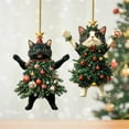 thumbnail image 7 of Christmas Ornaments,Cute Wearing Christmas Trees Cat Hanging Ornaments For Christmas Tree,Acrylic Flat Hanging Pendant,Xmas Ornaments Christmas Tree Decorations Gifts For Cat Lovers,A, 7 of 7