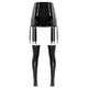 thumbnail image 4 of Disfraz de cosplay para mujer, ropa de discoteca, aspecto mojado, charol, cintura alta, seis clips, liguero con 1 par de medias altas hasta el muslo, 4 of 5