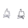thumbnail image 1 of Figura de lector abstracto, estatua de pensador abstracto, figura humana, decoración coleccionable, material de resina, ideal para estantería de ofici, 1 of 8