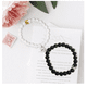 thumbnail image 3 of 2 Pulsera Wünd  De Parejas Imán Brilla Regalo Para Mujeres Hombres Modelo negro+transparente, 3 of 3