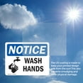 thumbnail image 6 of (2 Pack) Wash Hands OSHA Notice Sign 10 Inch X 7 Inch Vinyl Label Decal Sticker Weather Resistant, UV Protected for Workplace, Business, and Construction Site, Made in the USA, 6 of 7