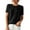 Black, variant on RMGVDSD Sweaters For Women Casual Crew Neck Loose Fit Short Sleeve Sweater Blend Trendy Solid Color Sweater Fall Fashion Clothes /White