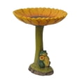 thumbnail image 4 of figatia Garden Bird Bath Bowl, Resin Statue Figurine Resin Feeder Feeding Station for Landscape,Attracting Birds, Balcony,Hummingbird Frog 16.5x16.5x20cm, 4 of 8