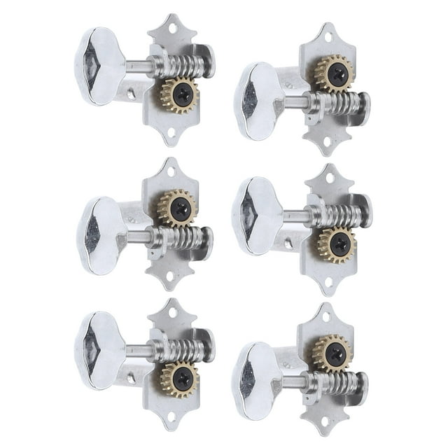 Classical Guitar Tuning Pegs, Alloy Handle Classical Guitar Tuning Pegs Keys Silver Round Ukulele For Beginner For Acoustic Guitars