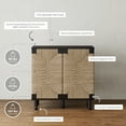 thumbnail image 3 of Nathan James Beacon Matte Black Wood Accent Cabinet with Seagrass Doors and Adjustable Shelf, Black, 3 of 8