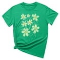 thumbnail image 5 of KIHOUT Nouveau Haut de Mode d'Été pour Femmes 2025, T-Shirt à Manches Courtes à Col Rond Décontracté à Imprimé Floral Vert m, 5 of 5