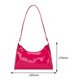 thumbnail image 2 of Bolso De Hombro Bolso de hombro para mujer de moda para axilas rostro brillante informal para el trabajo (rojo rosa), 2 of 8