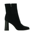 thumbnail image 2 of SAM EDELMAN Womens Black Goring Cushioned Ivette Square Toe Block Heel Zip-Up Leather Booties 9.5 M, 2 of 3