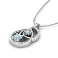 thumbnail image 4 of Round Opal Double-Up Teardrop-Style Pendant Wedding Gift For Cousin || Ali Baba Jewellery, 4 of 5