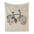 thumbnail image 1 of Hipster Soft Flannel Fleece Throw Blanket, Bicycle Vehicle with Wheels Full of Old Fashioned Hipster Urban Subculture, Cozy Plush for Indoor and Outdoor Use, 50" x 60", Multicolor, by Ambesonne, 1 of 6