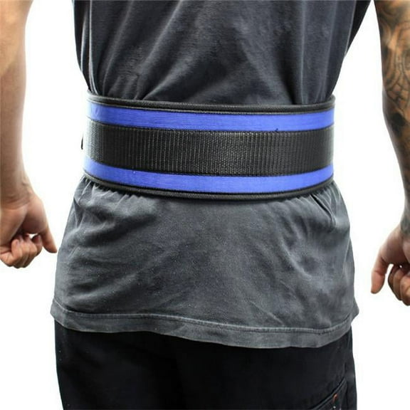 Last Punch® 4" Nylon Power Weight Lifting Belt Back Support Belt Blue All Sizes