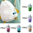 thumbnail image 2 of SIEYIO Cat Milk Tea Car Pendant Cartoon Bag Pendants Acrylic Keychain Bag Charm Jewelry, 2 of 16
