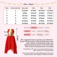 thumbnail image 7 of iiniim Girls Praise Dance Dress Color Block Metallic Liturgical Worship Lyrical Dancewear Red 14, 7 of 7