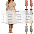 thumbnail image 3 of Levmjia Women's Floral Print Dress Summer Short Sleeve Square Neck Casual Tiered Ruffle Midi Dress with Smocked Waist A Line Swing Dress for Women Vacation, 3 of 6