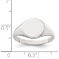 thumbnail image 4 of Sterling Silver Signet Ring (Size 6) Made In India qr2426-6, 4 of 6