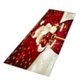 thumbnail image 5 of SDJMa Christmas Area Rug Non-Slip Low Pile Carpet Rug Indoor Outdoor Santa Snowman Reindeer Xmas Tree Runner Rug,Christmas Door Mat Entry Rug Floor Carpet Kitchen Holiday Decoration(16*47"), 5 of 8
