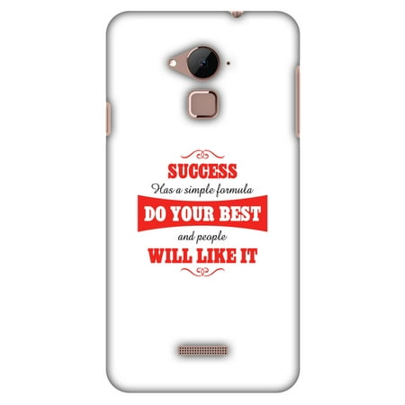 Coolpad Note 3 Case - Success Do Your Best, Hard Plastic Back Cover. Slim Profile Cute Printed Designer Snap on Case with Screen Cleaning