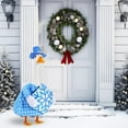thumbnail image 3 of Christmas Porch Goose Outfit Lawn Goose Dress with Xmas Tree Hat Festive Goose Costume for 23" Geese Dress-Up Home Outdoor Decorations, 3 of 7
