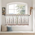 thumbnail image 3 of Retro Southwest Tier Curtains, Geometric Abstract Bohemia Native Tribal Light Filtering Kitchen Curtains, 2Pcs Rod Pocket Half Window Treatments Panels for Sink Cafe Cabinet Camper 27.5x36 Inches, 3 of 9