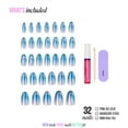 thumbnail image 6 of Kiss Glam Embellished Medium Almond Press-On Nails, Blue, 32 Pieces, 6 of 15