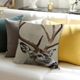 thumbnail image 3 of BANET Subently  Pillowcase White Tailed Deer Ten Point Buck Portrait a Dark Natural White Tail White Tail Household Easy to Clean and Durable Soft Decorative Polyester Pillowcase Square Sofa 22x22in, 3 of 5