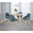 thumbnail image 3 of LumiSource Natural Wood, Blue Fabric Fabrico Chair - Set of 2, 3 of 8