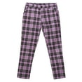 thumbnail image 4 of Uuszgmr Pants For Mens Relax Fit Slim Leg Casual Plaid Printed Pocket Zipper Button Feet Trousers Pink S, 4 of 9