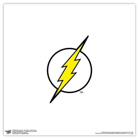 Gallery Pops DC Comics The Flash - Classic Icon Wall Art, Unframed Version, 12" x 12"
