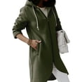 thumbnail image 4 of Niuer Women's Long Zip Up Hoodie Oversized Fleece Tunic Hooded Sweatshirt Jacket with Pockets, 4 of 5