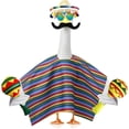 thumbnail image 2 of Dongrere Mexican Porch Goose Outfits Goose Clothes with Sombrero Maracas Sunglasses for Outdoor Yard Garden 23" Statue Decor, 2 of 3