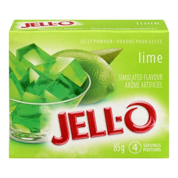 Jell-O Lime Jelly Powder, Gelatin Mix, 85g