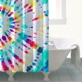 thumbnail image 4 of Colorful Tie Dye Pattern Shower Curtain 72"x84" ,Bathroom Decorative Shower Curtains Set with 12 Hooks,Modern Waterproof Washable Shower Curtain, 4 of 6