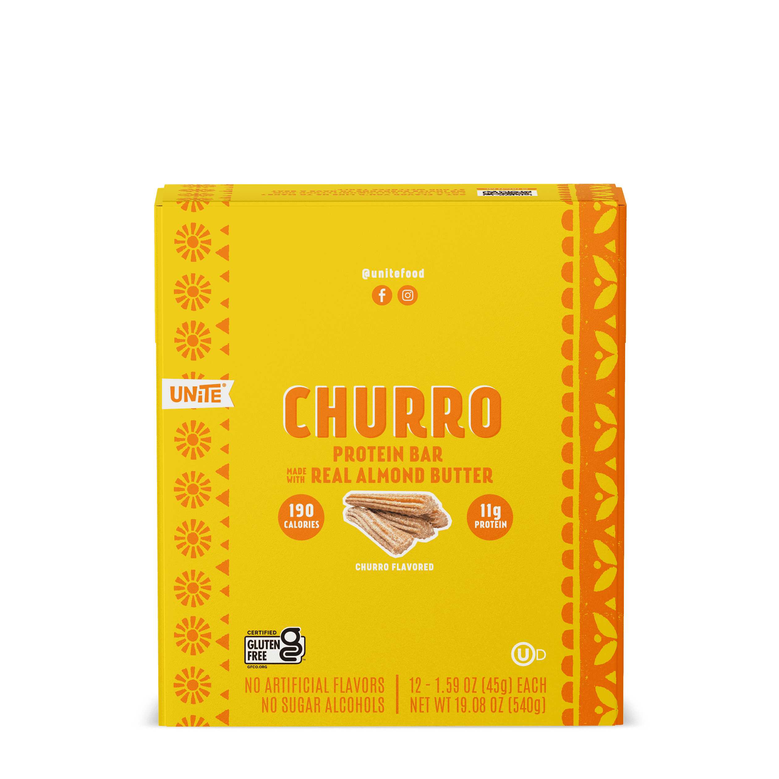 Unite Food High-Protein Bar, Churro Flavor, 12 Ct, 1.58 oz